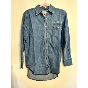 NWT Sandrine Rose By Free People L’Artiste Women’s Blue Denims Shirt Long Sleeve